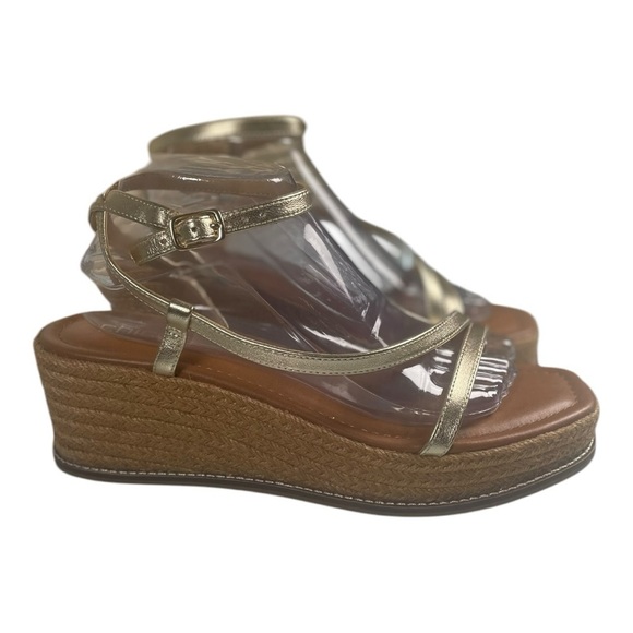 Chicos Women’s Carolina Champagne Platform Espadrille Sandals - Picture 1 of 9